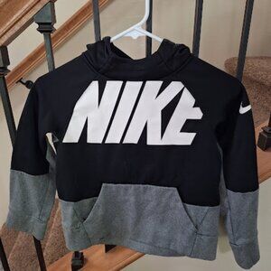 Boys Nike Hoodie sweatshirt size small black and grey